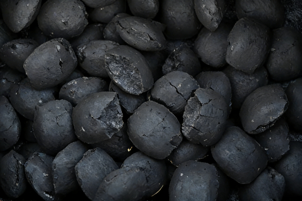 Broken-Anthracite-coal-briquettes